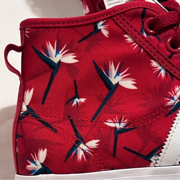 Adidas x Thebe Magugu Nizza Platform Mid Sneakers Size 9.5 Power Red/White/Black - Picture 10 of 15